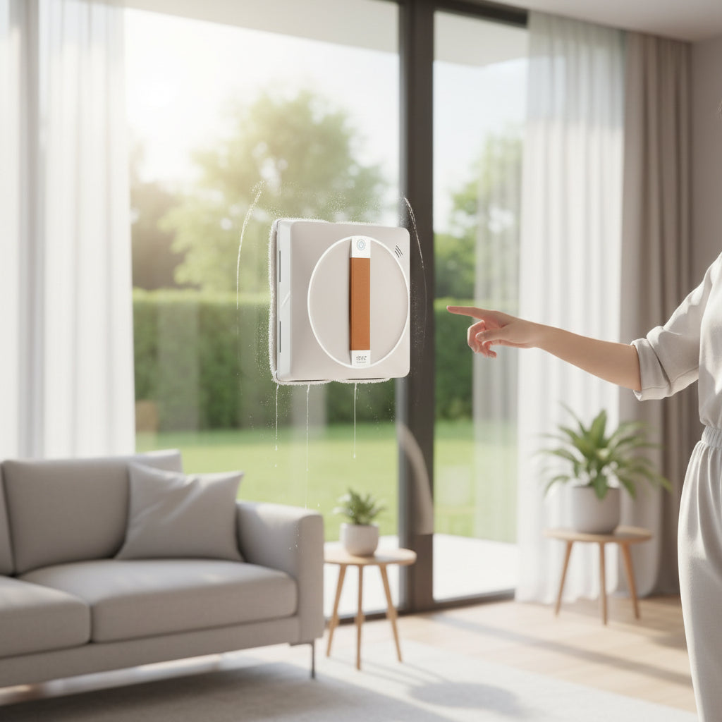 Robot lave-vitre automatique premium – Nettoyeur vitre électrique pour fenêtres et baies vitrées